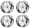 Set 4 US Mag U116 Hustler 22x11 5x5 Chrome Plated Wheels 22" 18mm Rims