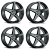 Set 4 Petrol P2C 18x8 5x110 Semi Gloss Black Wheels 18" 40mm Rims