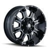 Set 4 17" Mayhem Fierce 17x9 Black Milled 5x4.5 5x5 Wheels -12mm Lifted Rims