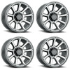 Set 4 17" Vision 353 Turbine Gunmetal Machined Face Wheels 17x8.5 5x5 Rims -6mm