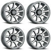 Set 4 17" Vision 353 Turbine Gunmetal Machined Face Wheels 17x8.5 5x5 Rims -6mm