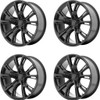 Set 4 Performance Replicas PR137 17x8 5x110 Gloss Black Wheels 17" 34mm Rims