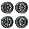 Set 4 15" Mayhem Voyager 15x7 Matte Black 5x100 Wheels 15mm Rims