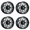 Set 4 20" American Truxx Grind 20x9 Gloss Black Machined Chrome 8x170 Wheels -12