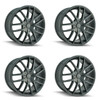 Set 4 16" Touren Tr60 16x7 Gunmetal 5x100 5x4.5 Wheels 42mm Rims