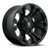 Set 4 17" Fuel D560 Vapor 17x9 5x5.5 5x150 Matte Black Wheels -12mm Lifted Rims