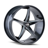 Set 4 17" Touren Tr70 17x7.5 Black Milled 5x4.5 Wheels 40mm Rims