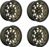 Set 4 16" Fuel D696 Covert 16x8 6x5.5 1mm Wheels Bronze Black Bead Ring Rims