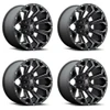 Set 4 18" Fuel D546 Assault 18x9 8x180 Matte Black Milled Wheels 20mm Truck Rims