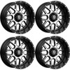 Set 4 XD XD820 Grenade 16x7 6x130 Satin Black Machined Face Wheels 16" 42mm Rims