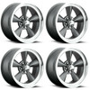 Set 4 US Mag U102 Standard 17x7 5x4.75 Matte Gun Metal Wheels 17" 1mm Rims