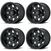 Set 4 American Racing AR172 Baja 17x8 5x135 Satin Black Wheels 17" 0mm Rims