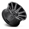 Set 4 22" Fuel D615 Contra 22x10 5x4.5 5x5 -18mm Gloss Black Milled Truck Wheels
