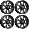 Set 4 XD XD825 Buck 25 20x10 5x5 5x5.5 Gloss Black Milled Wheels 20" -24mm Rims