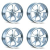 Set 4 18" Ridler 645 18x9.5 Chrome 5x4.5 Wheels 0mm Rims For Ford Jeep Truck