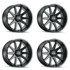 Set 4 20" Ion 143 20x9 Matte Black 6x135 Wheels 0mm Rims