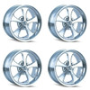 Set 4 20" Ridler 645 20x10 Chrome 5x4.5 Wheels 0mm Rims For Ford Jeep Truck