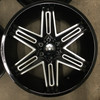 Set 4 20" Vision Off-Road 363 Razor Black Milled Wheels 20x10 5x150 Rims -25mm
