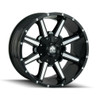 17" Mayhem Arsenal 17x9 Black Machined 6x135 6x5.5 Wheel -12mm Lifted Truck Rim