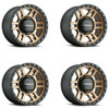 Set 4 18" Vision Off-Road 354 Manx 2 Bronze Wheels 18x9 8x6.5 Truck Rims 12mm