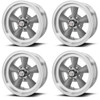 Set 4 American Racing Vintage VN105 Torq Thrust D 15x8 5x4.75 Gray Machine 0mm