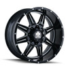 18" Mayhem Monstir 18x9 Black Milled 5x4.5 5x5 Wheel 0mm For Jeep Ford Truck Rim