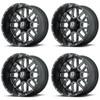 Set 4 XD XD820 Grenade 22x12 6x5.5 Satin Black Milled Wheels 22" -44mm Rims