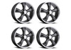 Set 4 20" Vision Muscle 142 Legend Gunmetal Machined Lip Wheels 20x8.5 5x5 -6mm