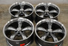 Set 4 20" Vision Muscle 142 Legend Gunmetal Machined Lip Wheels 20x8.5 5x5 -6mm