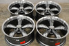 Set 4 20" Vision Muscle 142 Legend Gunmetal Machined Lip Wheels 20x8.5 5x5 -6mm