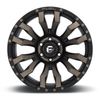 18" Fuel 1PC D674 Blitz 18x9 8x6.5 -12mm Wheel Matte Black Double Dark Tint Rim