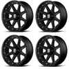 Set 4 XD XD798 Addict 16x9 6x5.5 Matte Black Wheels 16" -12mm Rims