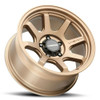 Set 4 17" Vision Off-Road 351 Flow Bronze Wheels 17x9 5x5.5 Truck Rims -12mm