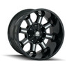 20" Mayhem Combat 20x10 Black Milled 8x180 Wheel -19mm For Chevy GMC Lifted Rim