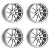 Set 4 Cray Spider 20x9 5x120 Silver W/ Mirror Cut Face Wheels 20" 38mm Rims