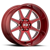 XD XD844 Pike 20x10 8x180 Brushed Red With Milled Accent Wheel 20" -18mm Rim