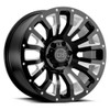 Set 4 Black Rhino Pinatubo 20x12 6x5.5 Black Milled Inside Window Wheels 20"44mm