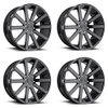 Set 4 DUB S219 Shot Calla 26x10 6x5.5 Gloss Black Wheels 26" 20mm For Nissan Rim