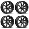 Set 4 MSA Offroad M12 Diesel 14x7 4x110 Gloss Black Wheels 14" -47mm