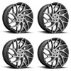 Set 4 DUB  S260 G.O.A.T. 26x10 5x115 Brushed Black Tint Spokes Wheels 26" 15mm