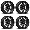 Set 4 MSA Offroad M40 Rogue 16x7 4x156 Black Titanium Tint Wheels 16" 10mm Rims