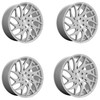Set 4 DUB S261 G.O.A.T. 26x10 5x5 Silver Brushed Face Wheels 26" 10mm Truck Rims