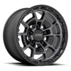 Set 4 KMC KM718 Summit 16x8 6x5.5 Satin Black With Gray Tint Wheels 16" 0mm Rims