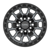 Set 4 KMC KM718 Summit 16x8 6x5.5 Satin Black With Gray Tint Wheels 16" 0mm Rims