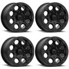 Set 4 MSA Offroad M44 Cannon Beadlock 15x7 4x156 Black Wheels 15" 25mm Rims