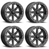 Set 4 MSA Offroad M31 Lok2 Beadlock 16x7 4x137 Black Gray Wheels 16"mm Rims