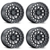 Set 4 Black Rhino Chamber 20x9.5 5x5 Matte Black Wheels 20" -18mm Truck Rims