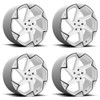 Set 4 Niche M257 Flash 20x10.5 5x120 Gloss White With Black Wheels 20" 35mm