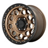 Set 4 KMC KM545 Trek 17x8 5x4.5 Matte Bronze With Black Lip Wheels 17" 35mm Rims