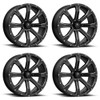 Set 4 MSA Offroad M42 Bounty 18x7 4x156 Black Milled Wheels 18" 10mm Rims